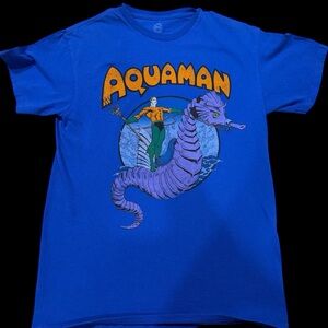 DC Comics Authentic Blue Aquaman Short Sleeve Tee Size Medium